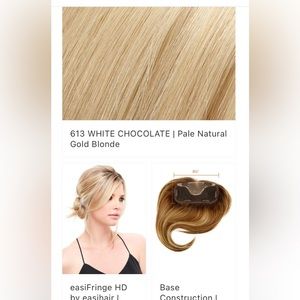 Easifringe HD 12” HD color white chocolate 613